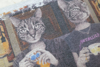 Gray T-shirt featuring the "Blissful Ignorance" design by Laura J Stratton, showcasing a creative and artistic graphic on the front.